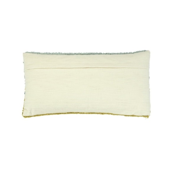 Creative Co-Op Woven Cotton Punch Hook Lumbar Pillow With "Sun Please"Multicolor - Picture 5 of 9